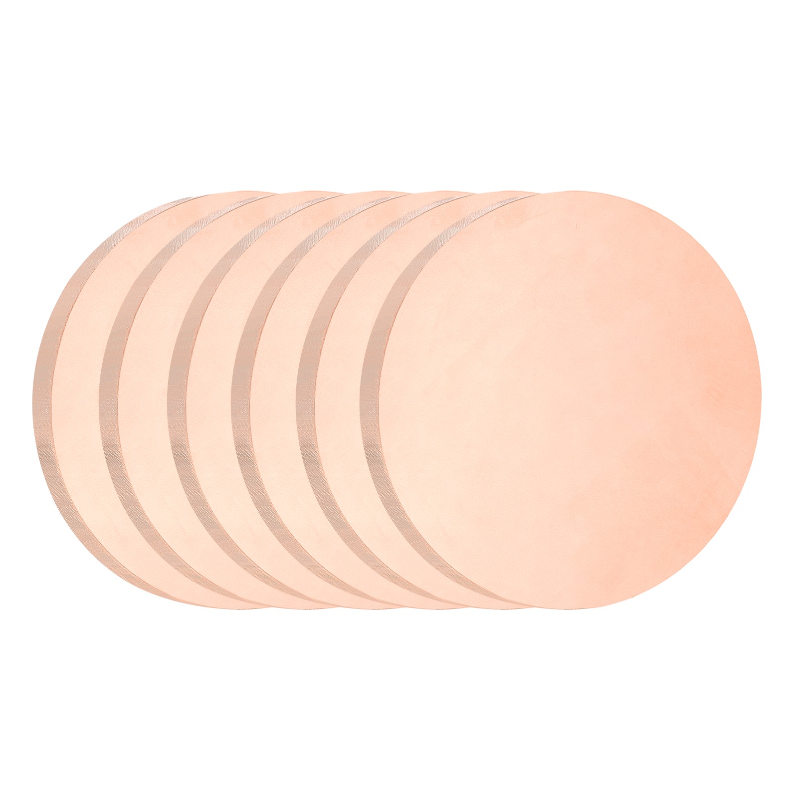 6Pcs Copper Round Plate, 0.1″ Thick 0.8″ Dia C1100 Pure Copper Sheet