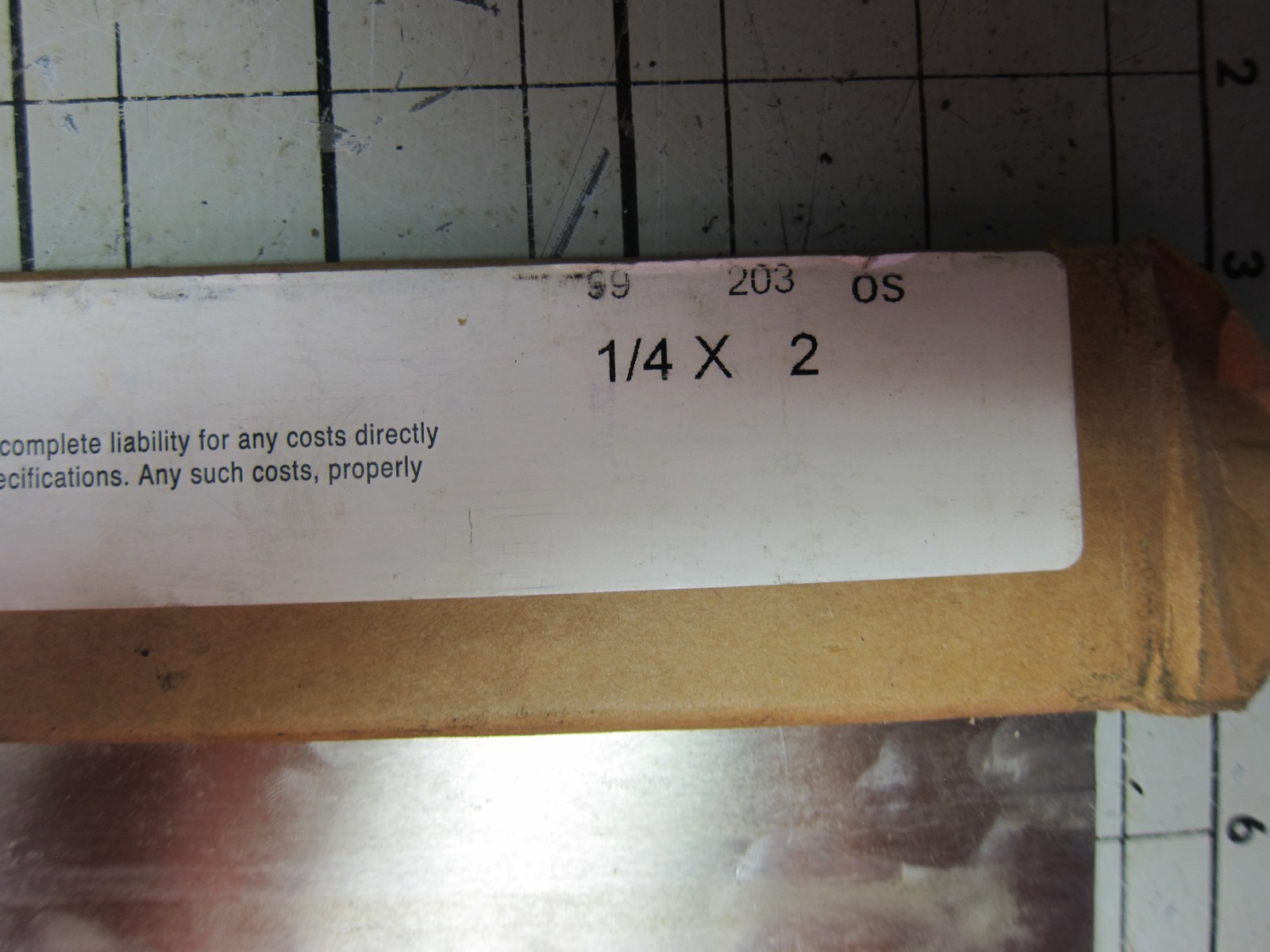 D2 Air Hardening Ground Tool Steel Flat Stock 1/4″ x 2″ x 15 1/2″