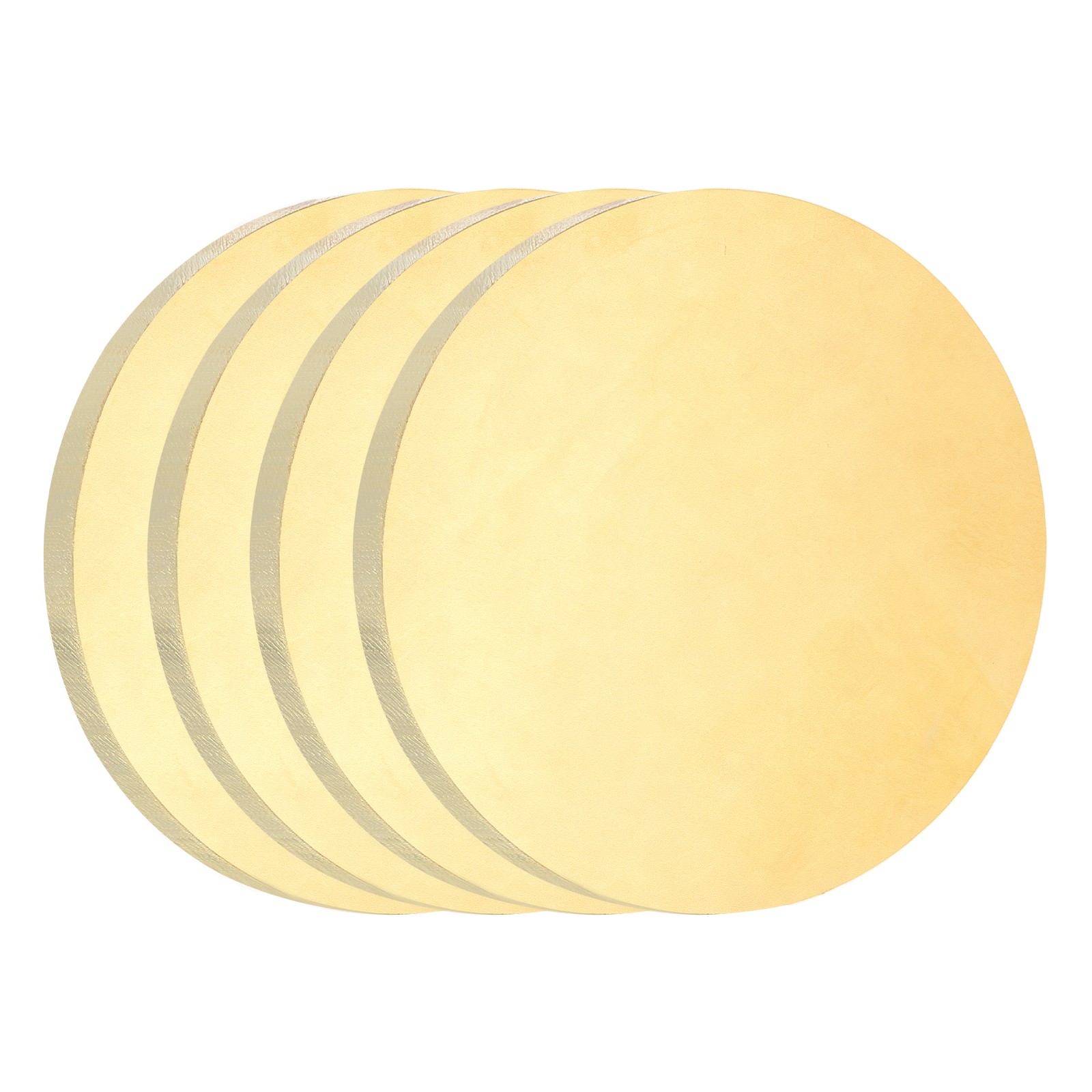 4Pcs Brass Round Plate, 0.1″(2.5mm) Thick 1″(25mm) Dia H65 Brass Round Sheet