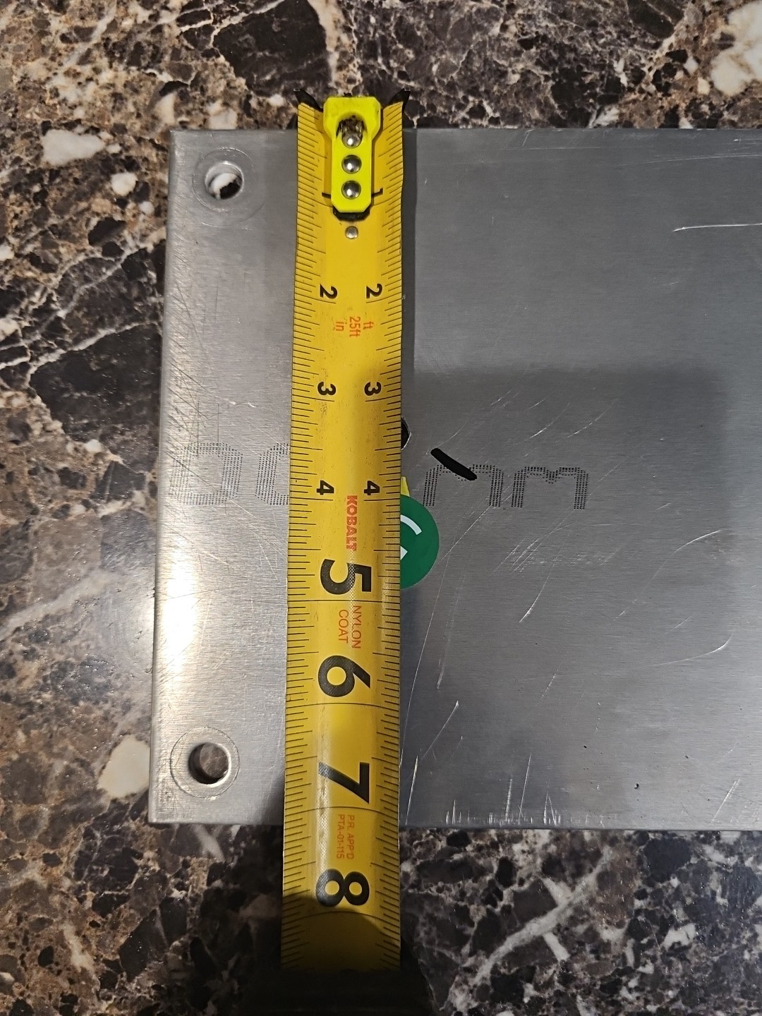 5454 Aluminum Plate. 7 3/16 X 29 7/8 X 1/4