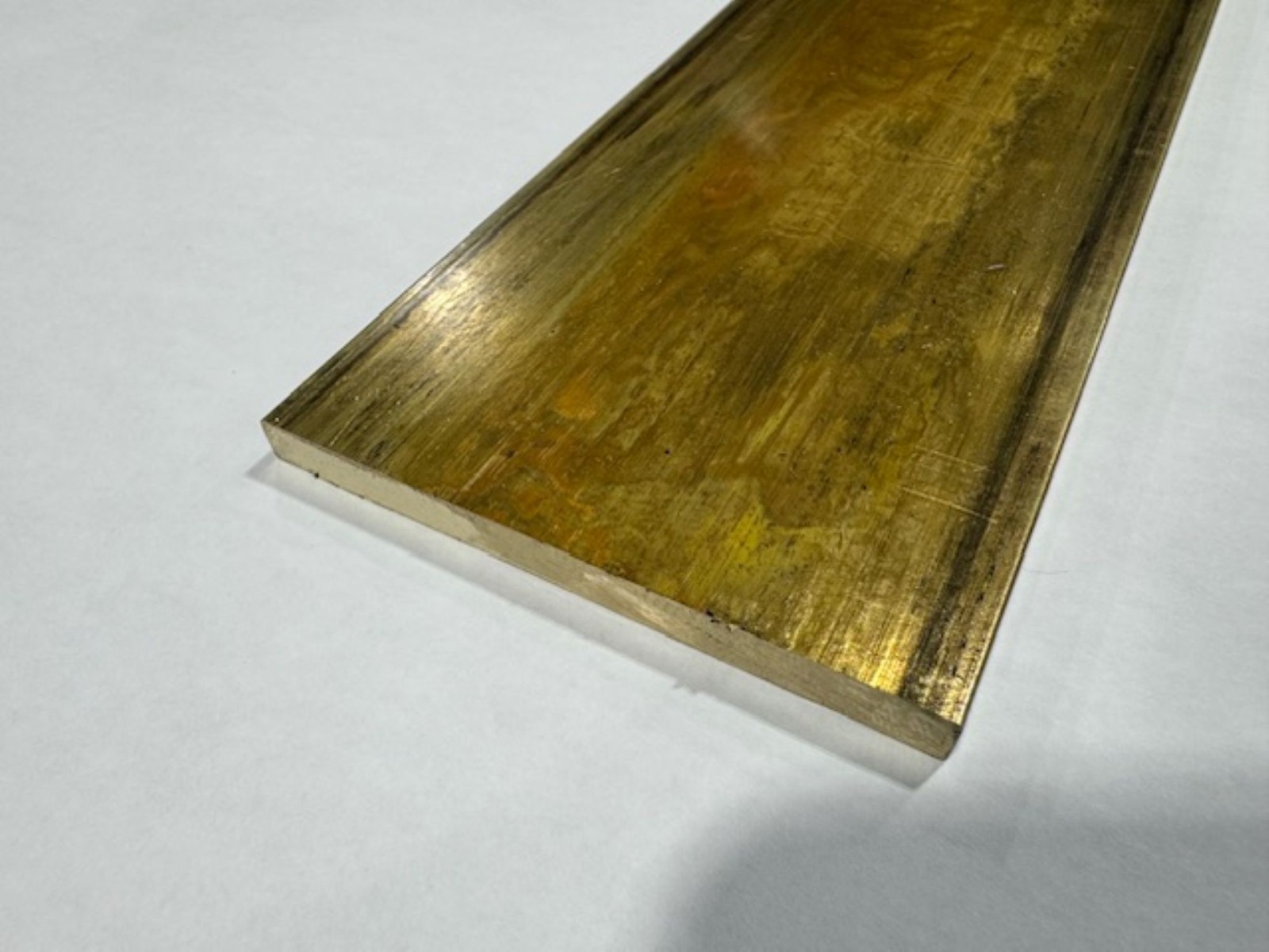 1/4″ x 3″ C360 Brass Flat Bar x 6″ Long, Half Hard, Free Cutting, Mill Stock