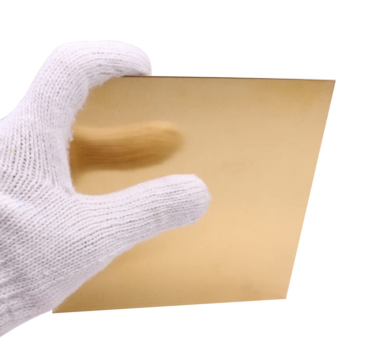 4 PCS Brass Sheet 8×8 Inch 24 Gauge 0.5mm Protective Film Both Sides