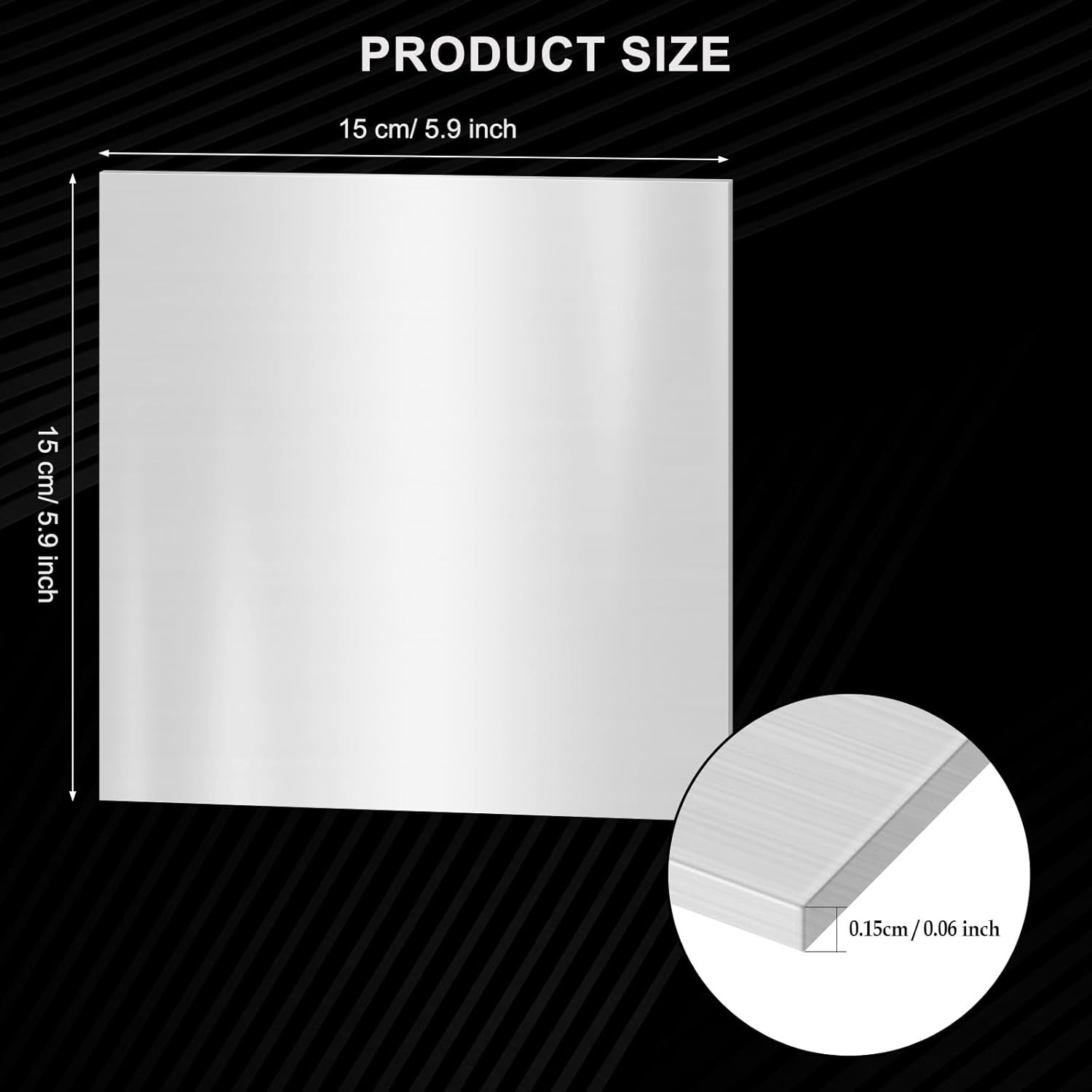 2PACK 6 X 6 X 1/16 Inch 304 Stainless Steel Sheets – 1/16 Inch Thickness Stainle