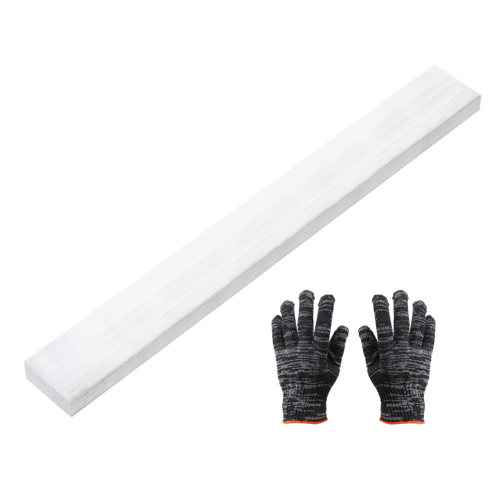 Square Aluminum Flat Bar, 15/32″ Thickness 1-3/8″ Width 12″ l with Glove