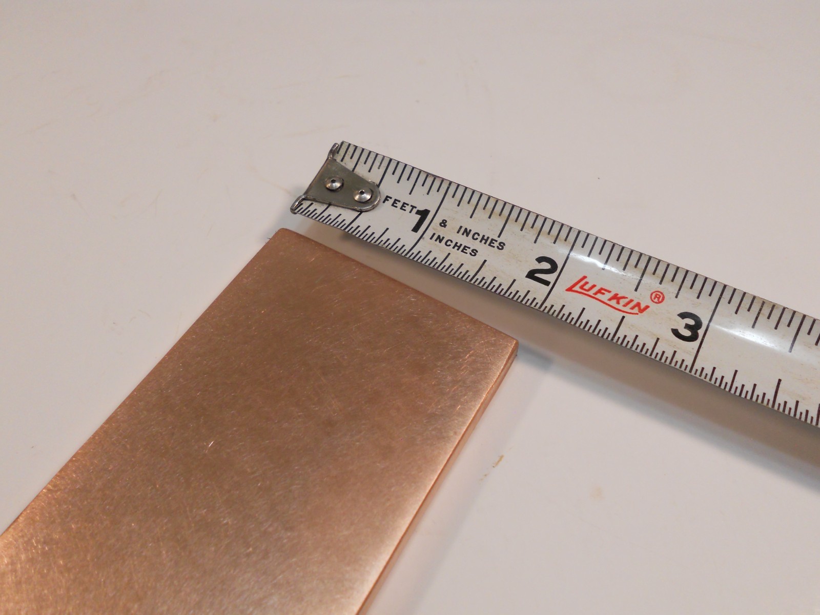 1/4″ X 7 1/8″ X 2″ type 110 Copper bus bar, 1.14 lb.