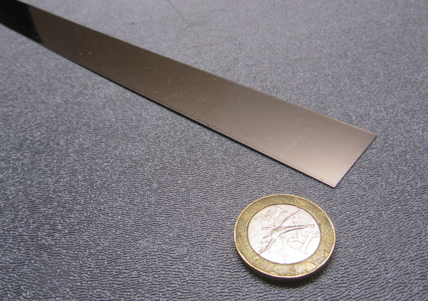 301 Stainless Steel Sheet Shim, .031″ (+/-.0015″) x 1.0″ Width x 5 Foot Length