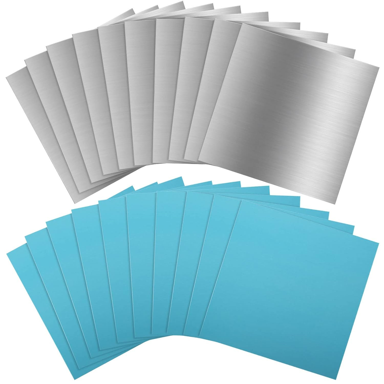 20 Pack 6061 T6 Aluminum Sheet Metal 6 X 6 X 1/64 Inch Flat Plain Aluminum Plat