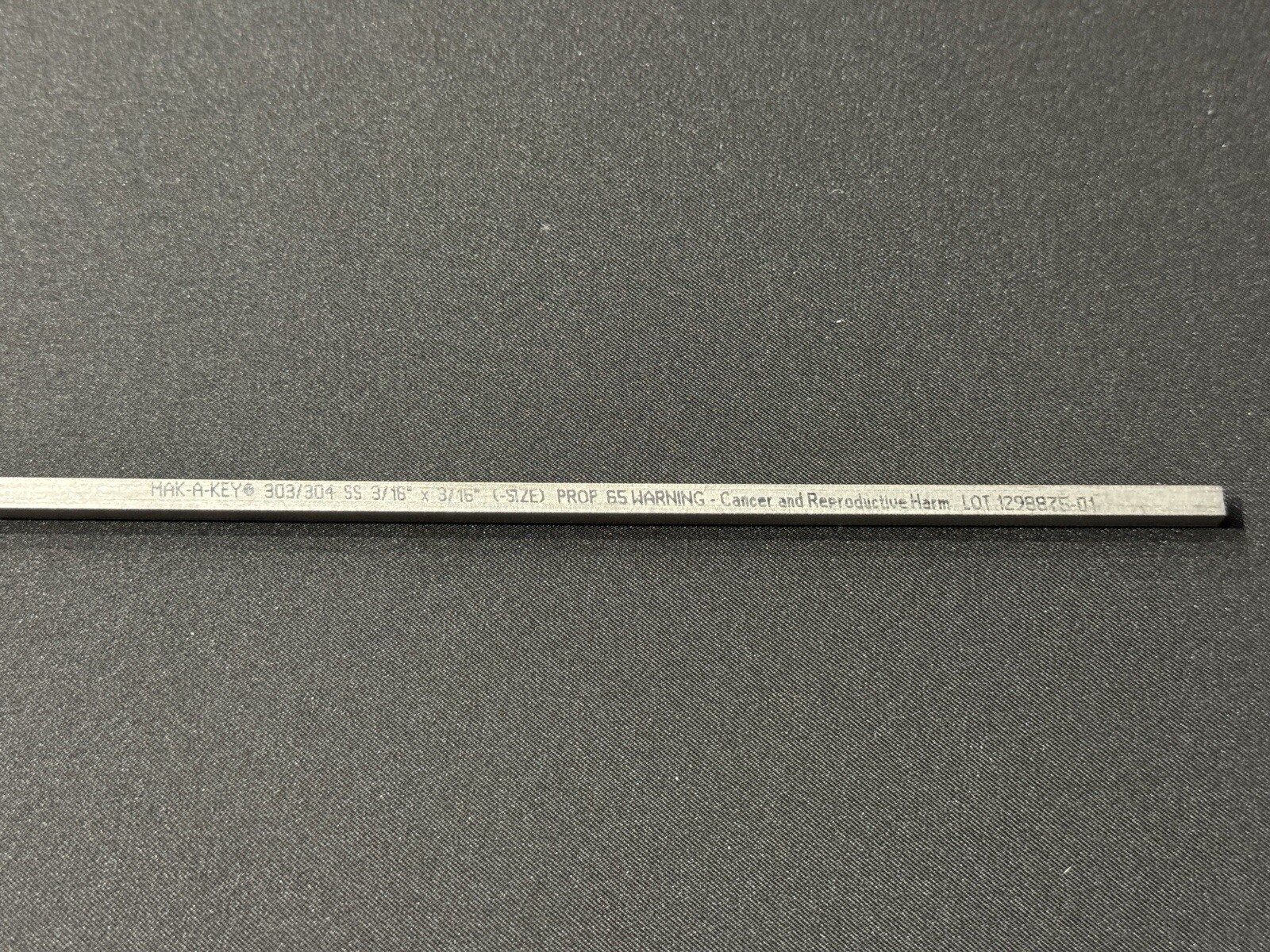 Mak-A-Key 3/16” X 3/16” X 12” 303/304 Stainless Steel SS Key Stock