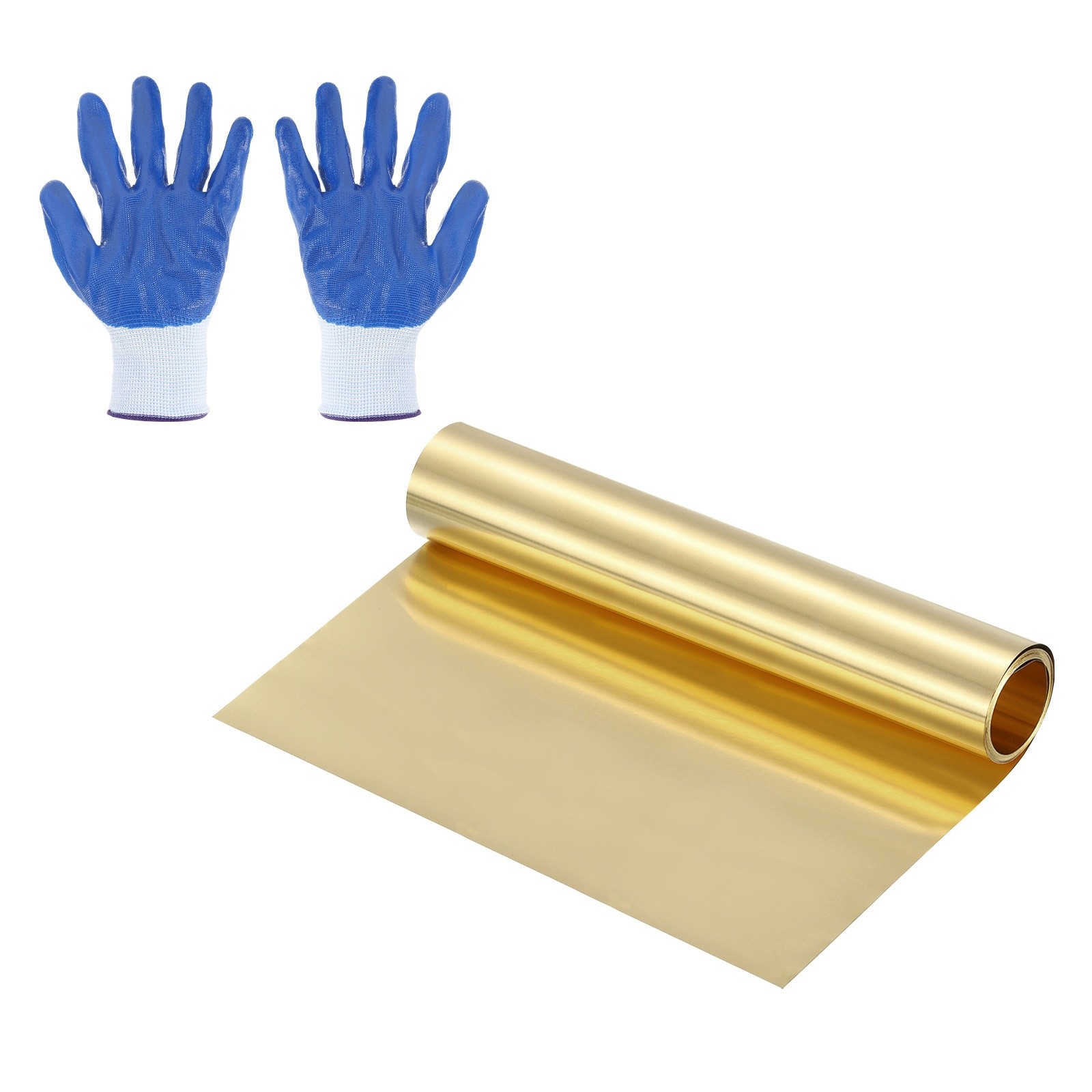 Brass Sheet Roll, 0.0008 x 7.87 x 39.4 Inch H62 Thin Brass Foil Strip Plate Shim