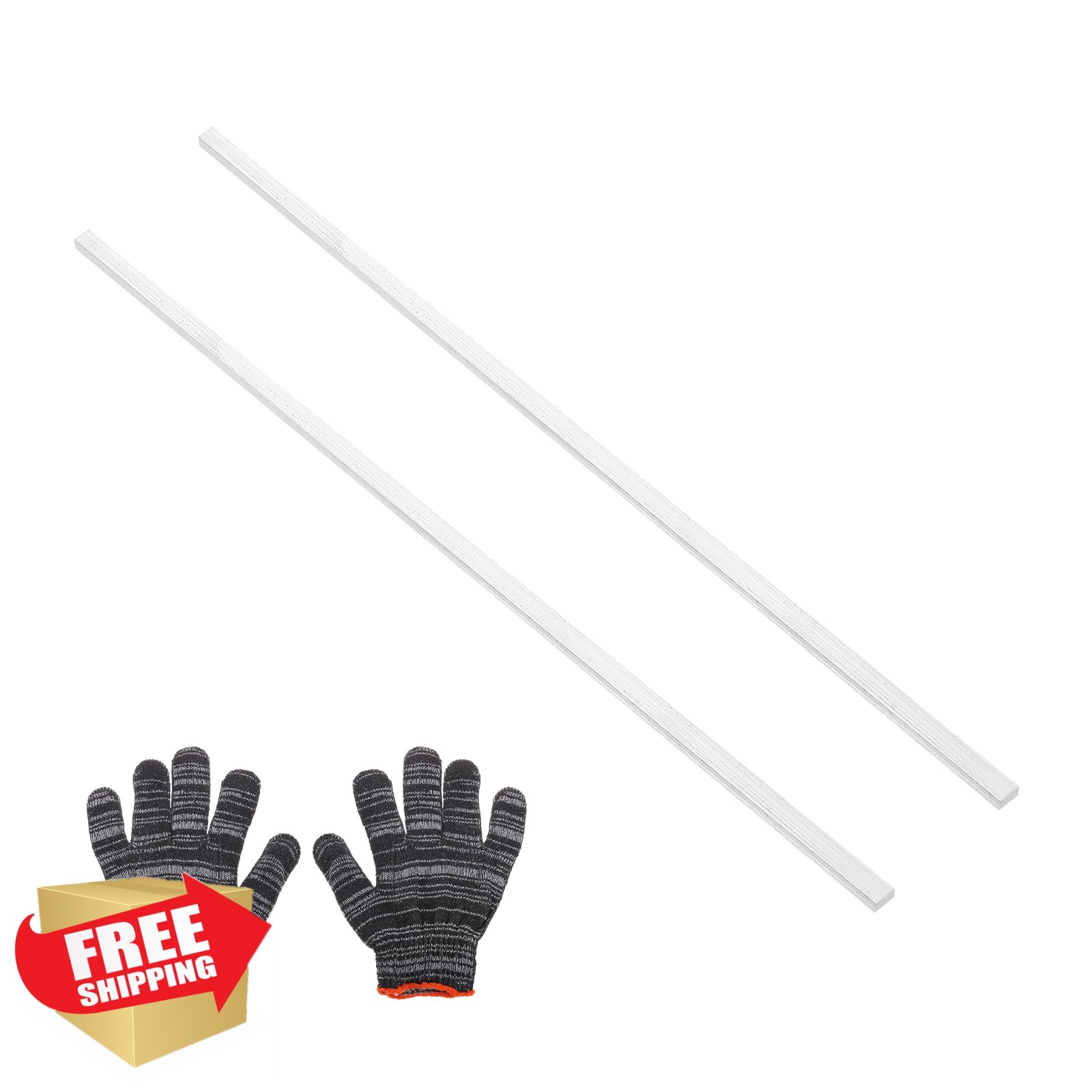 uxcell 2 Sets Aluminum Flat Bar 0.16″x0.5″x14″