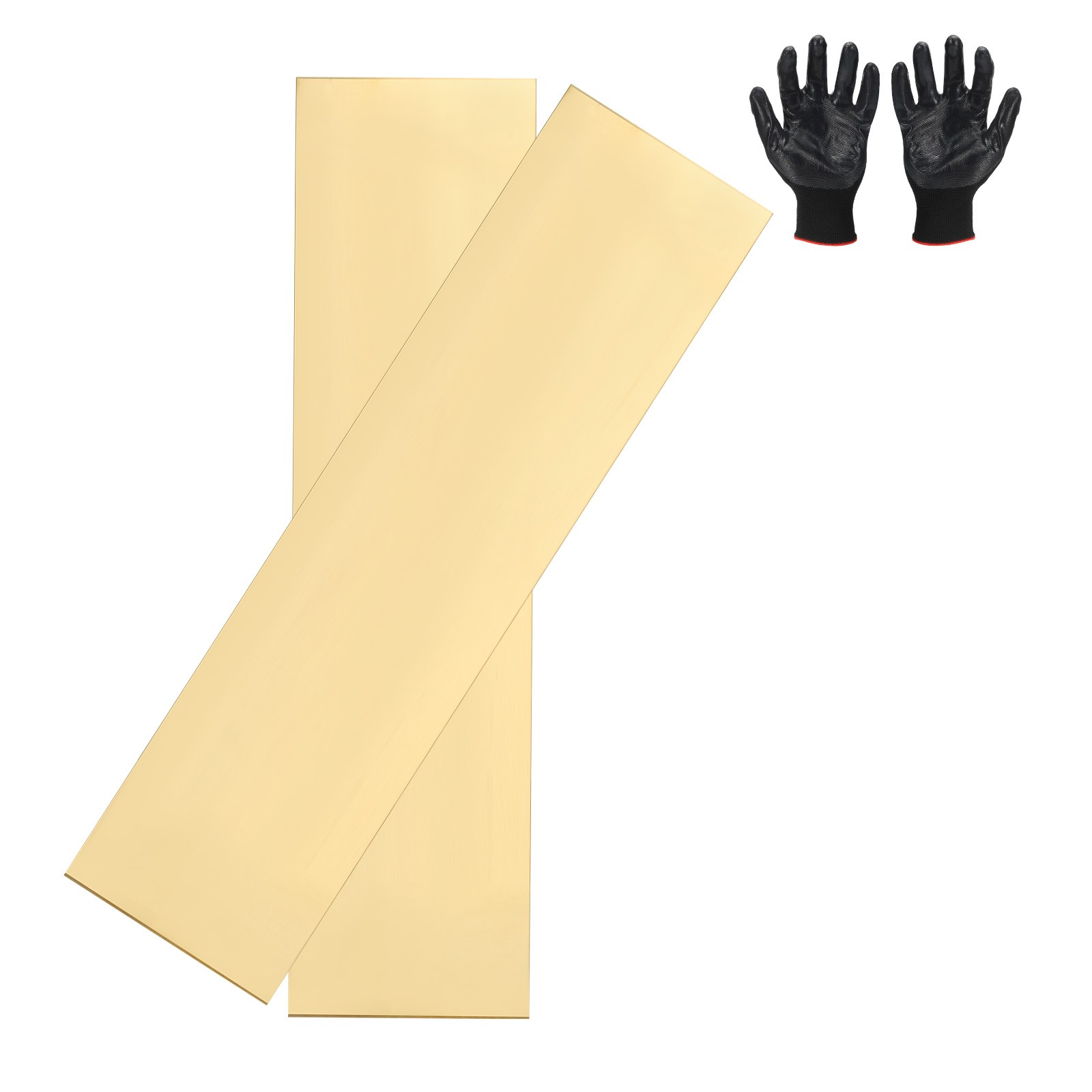 Brass Sheet 2″ x 7.9″ 20 Gauge(0.8mm) Thickness for DIY (2 Pack, Brassy)