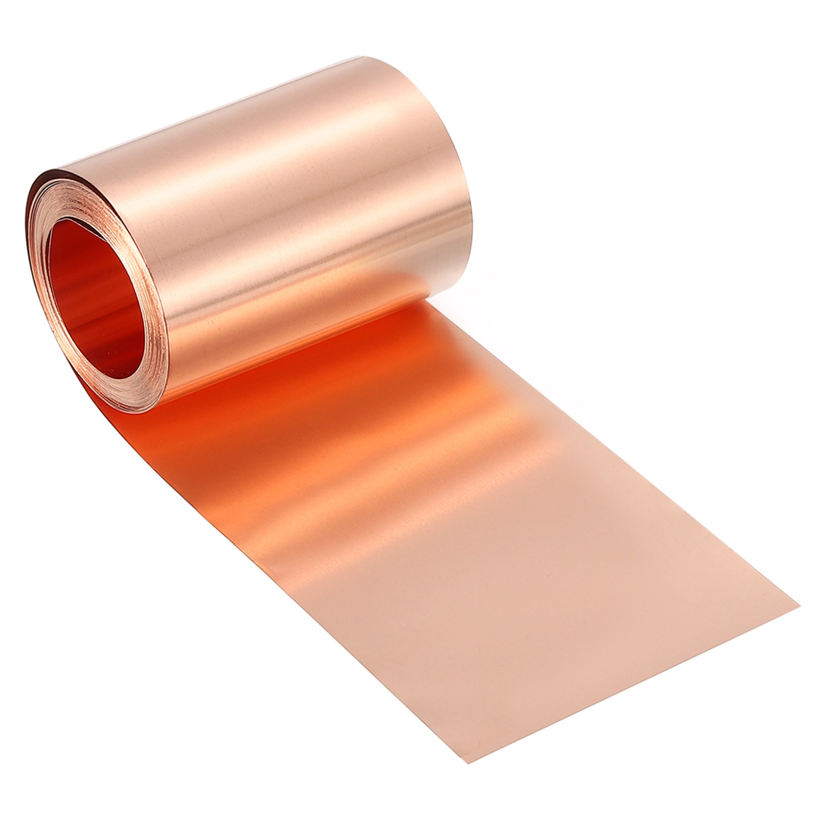 Pure Copper Sheet Roll, 0.08mm 25Ga Thick T2 20Ft x 2in Copper Strip for Craft