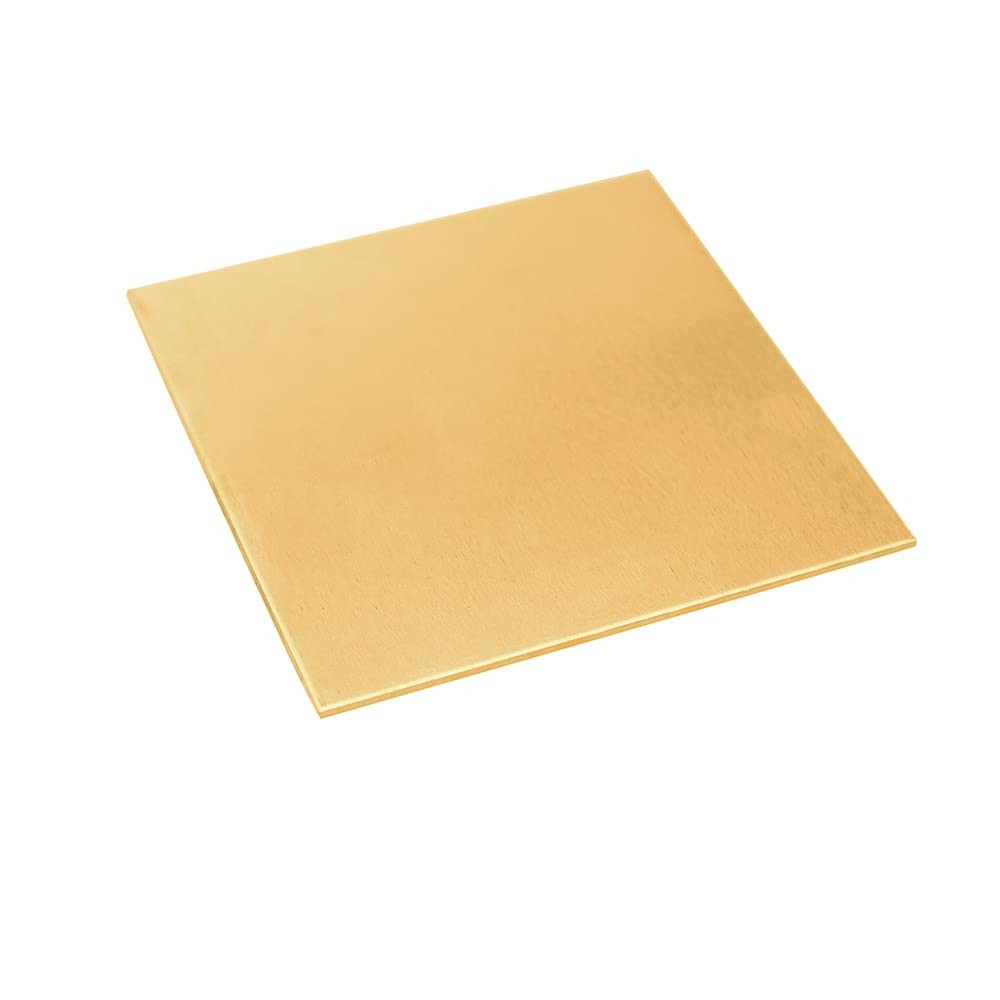1 Pcs 12 Gauge H62 Brass Plate Metal Sheet For Models Crafts Repairs 5.9″x5.9″