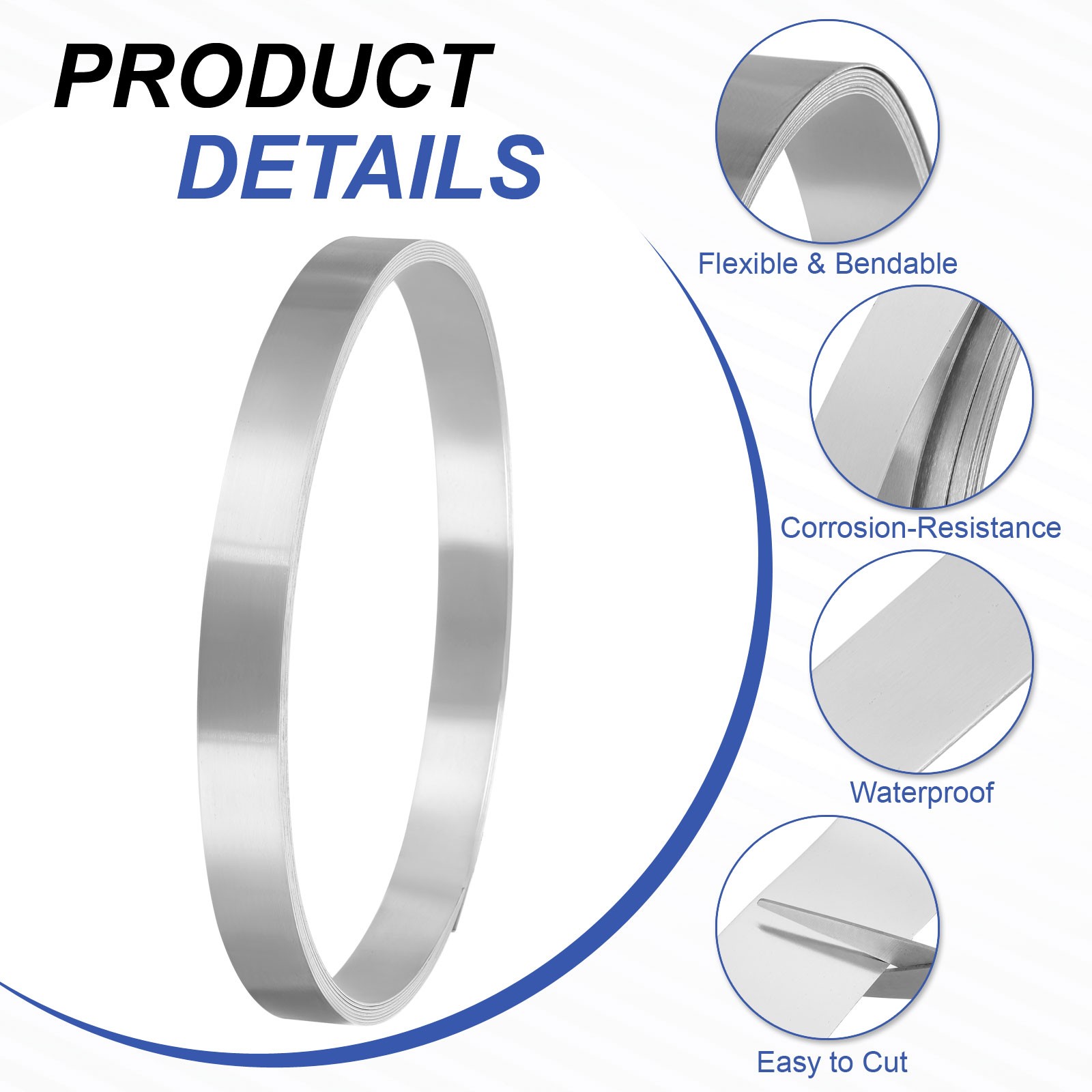 Aluminum Flashing Roll, 3000mm x 15mm x 0.6mm 1060 Aluminum Metal Roll