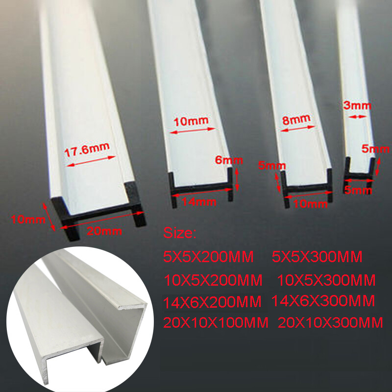 Aluminium U-profile length: 100-300 mm aluminium aluminium profile U profile for chipboard