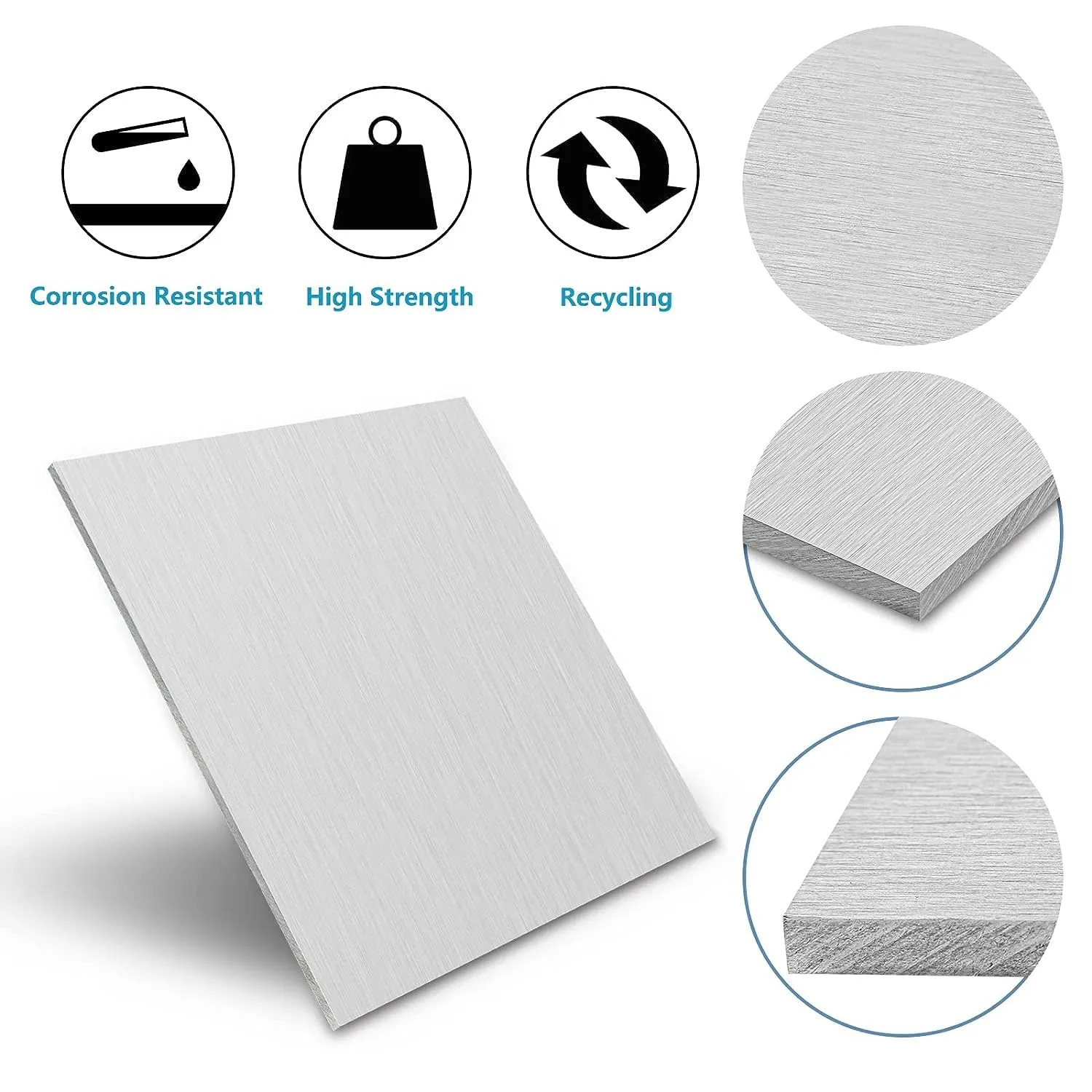 1/4 Inch Thick 6061 Aluminum Sheet Plate 12 x 16 Inch Flat Metal Panel Crafting