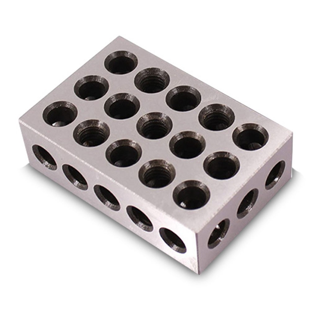 Matched Steel Blocks 1x2x3 Inch 1 x2 x3 Pair 23 Holes for Metalworking
