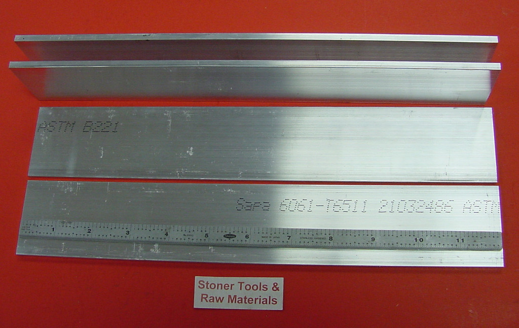4 Pieces 3/16″ X 2″ ALUMINUM 6061 T6511 FLAT BAR 12″ long Extruded Mill Stock