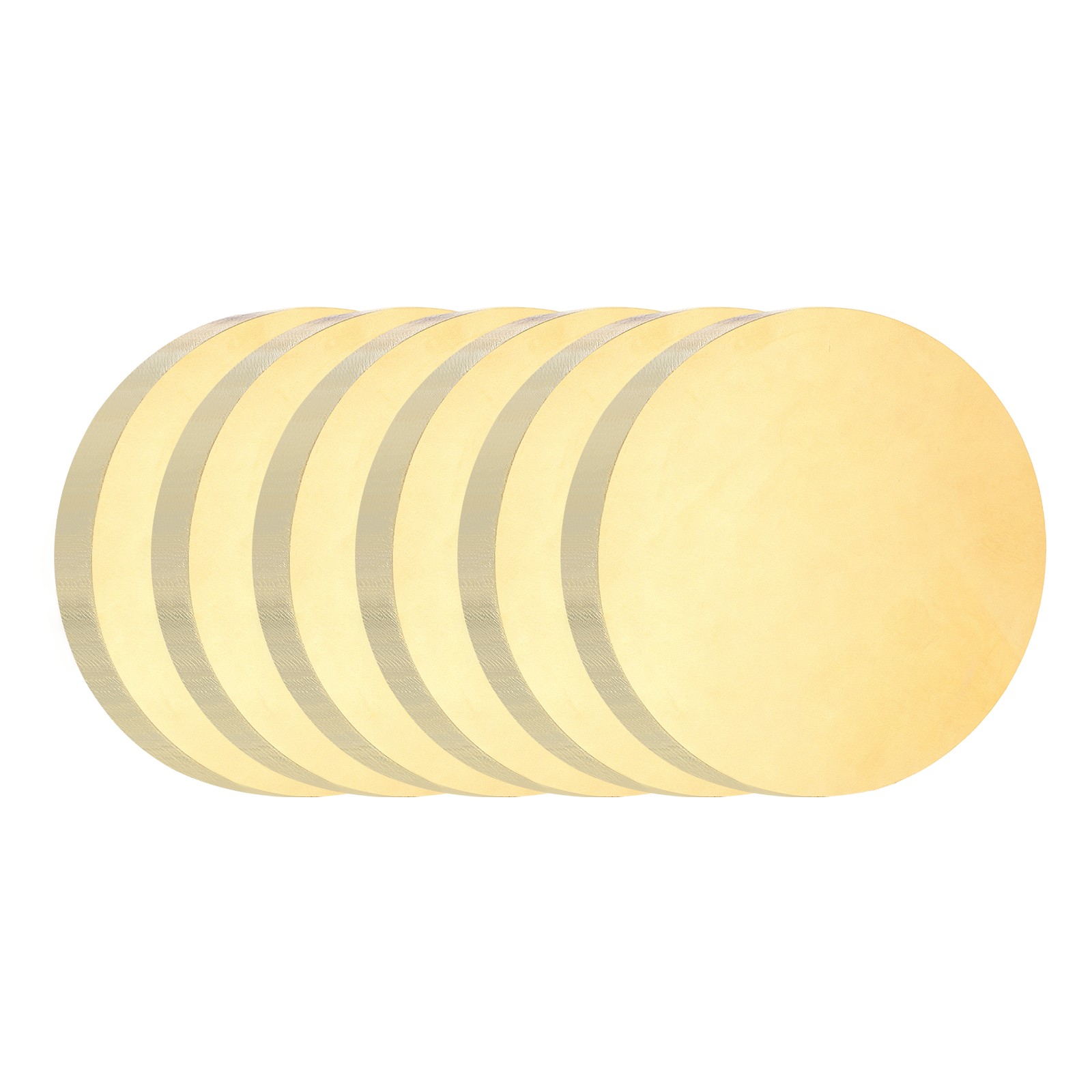 6Pcs Brass Round Plate, 0.1″(2.5mm) Thick 0.6″(15mm) Dia H65 Brass Round Sheet