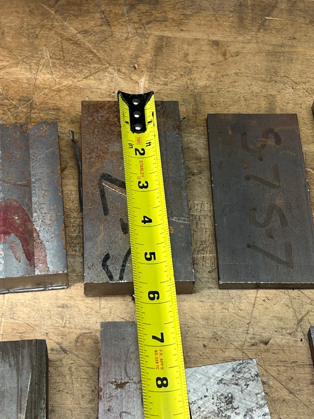 S7 Tool Steel flat bar stock lot various size cut offs 35 lbs