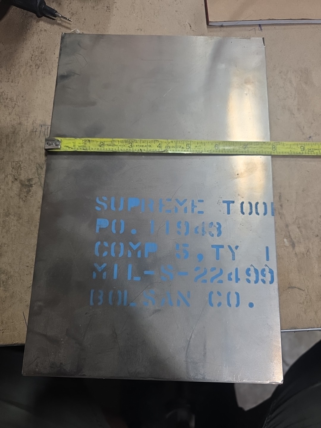 Titanium Laminated Shim Stock Plate MIL-S-22499 Comp 5 Type 1 Aerospace Surplus