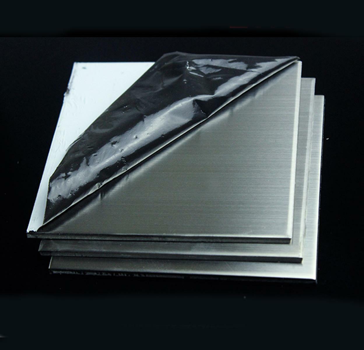 US Stock 2pcs 0.35mm x 5″ x 5″ 304 Stainless Steel Fine Polished Plate Sheet
