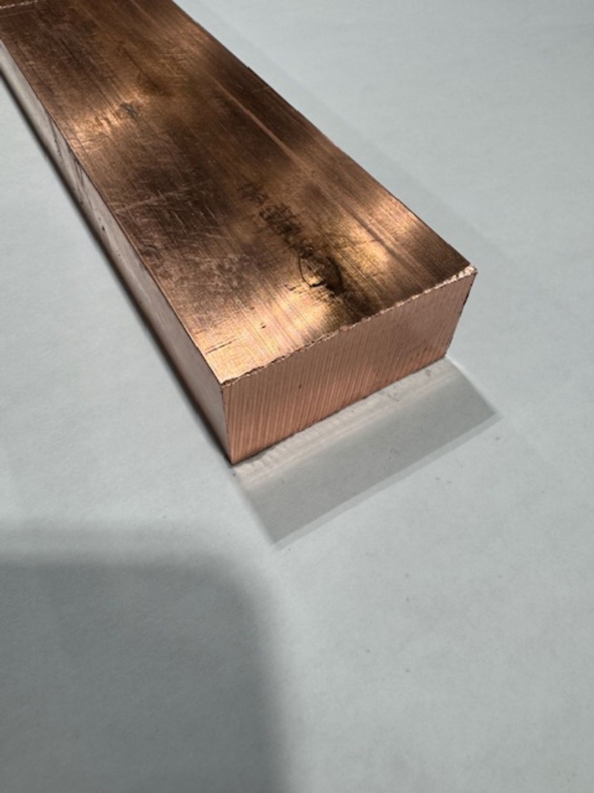 1″ x 2″ Copper 110 Flat Bar x 16 Inches Long