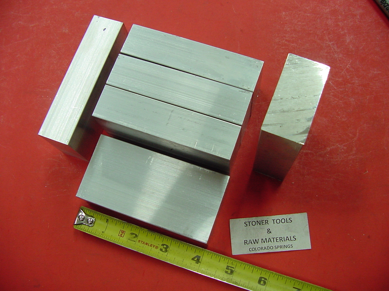 6 Pieces 1″ X 2″ ALUMINUM 6061 FLAT BAR 4″ long Solid Plate MILL STOCK 1.00″x 2″