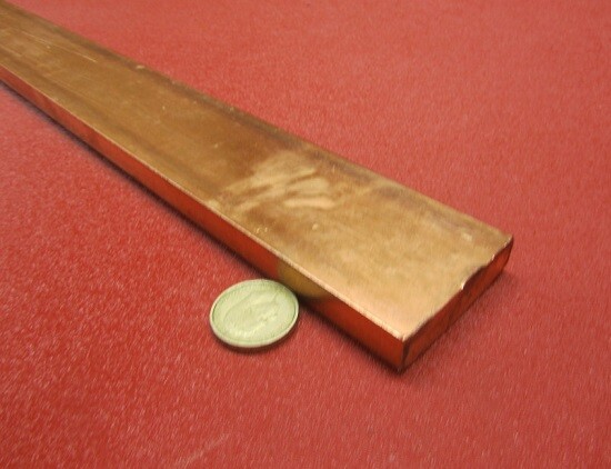 182 Copper Bar 1/2″ Thick x 2.0″ Wide x 6 Foot Length