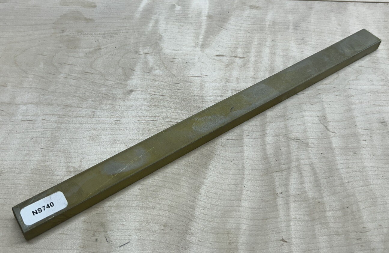 752 18% Nickel Silver Flat Bar 3/8” x 3/4” x 12” Knife making milling stock