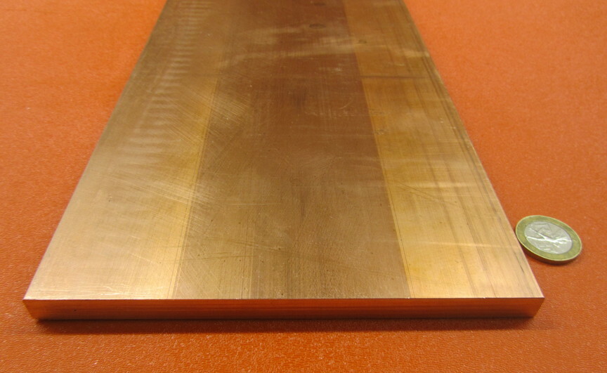 110 Copper Bar 1/8(H00) to 1/4 Hard(H01).250″ Thick x 6.0″ Wide x 24.0″ Length