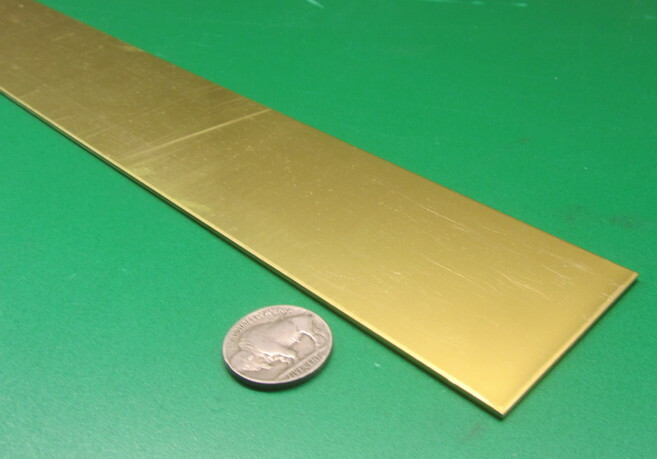 260 Brass Flat Bar .063″ Thick x 2.0″ Wide x 36″ Length