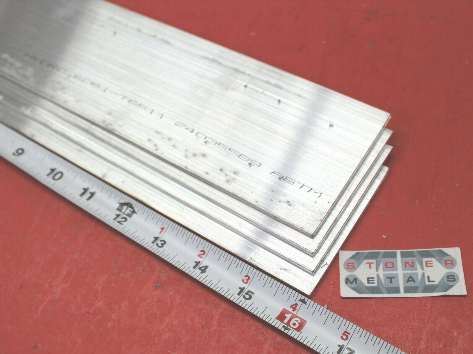 4 Pieces 1/8″ X 3″ ALUMINUM 6061 FLAT BAR 16″ long Extruded Mill Bar Stock New