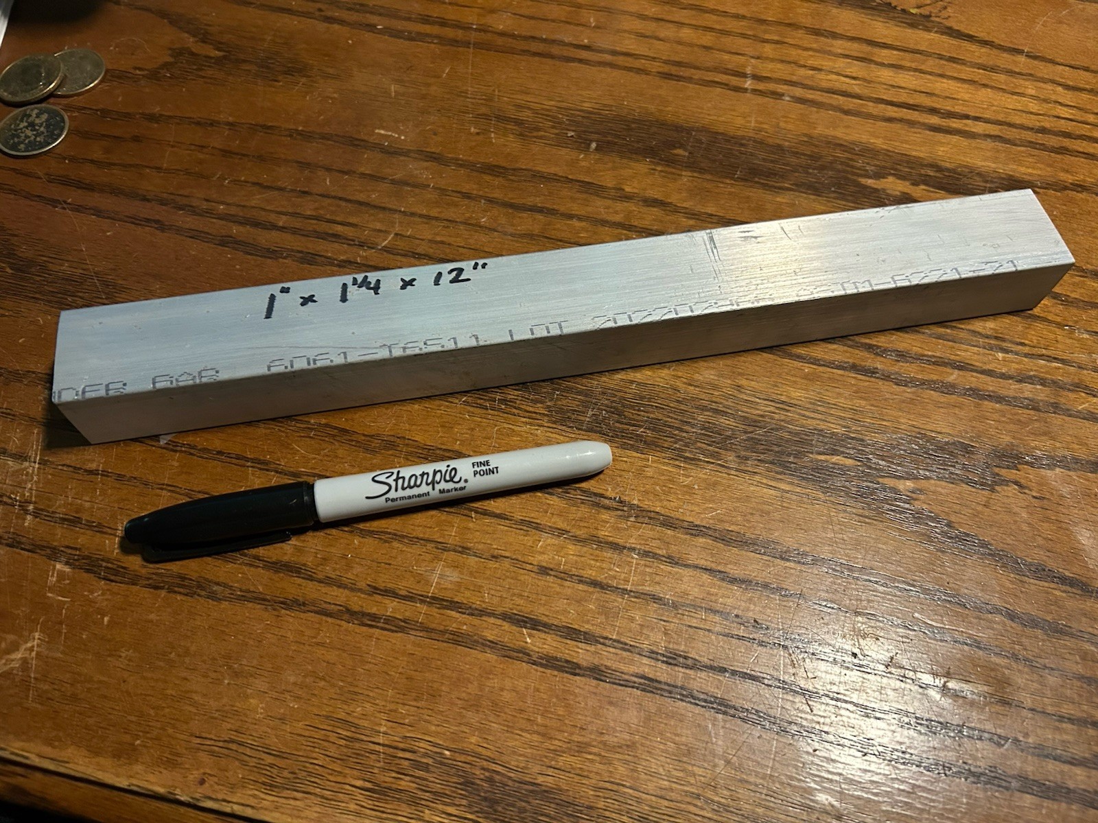 1″ x 1-1/4″ x 12″ , 6061 Aluminum flat bar stock