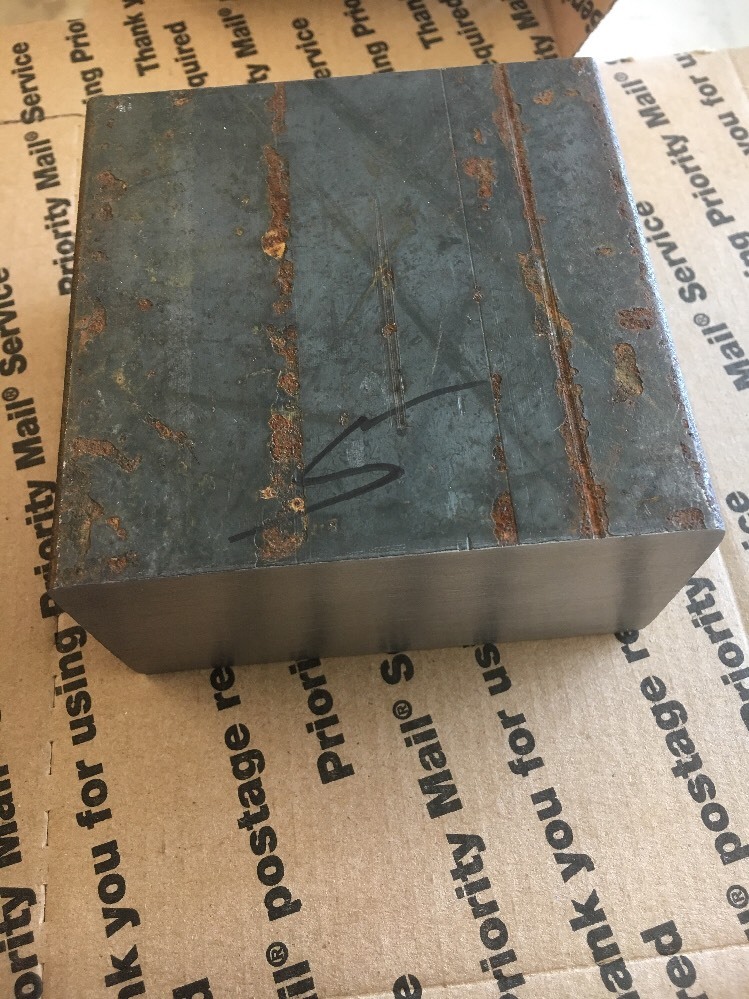 2 X 4 X 4″ THICK BLOCK Steel Bar Target Plate Blacksmith Bench Hammer Plate