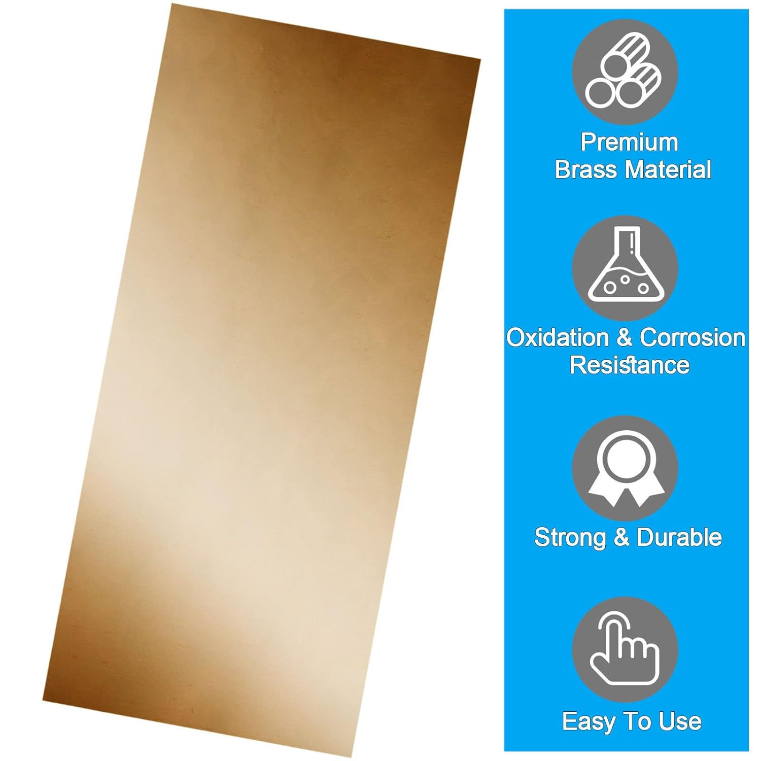 Brass Shim Stock Assortment – 6″ Length X 3″ Width, 0.002″, 0.004″, 0.006″, 0.00