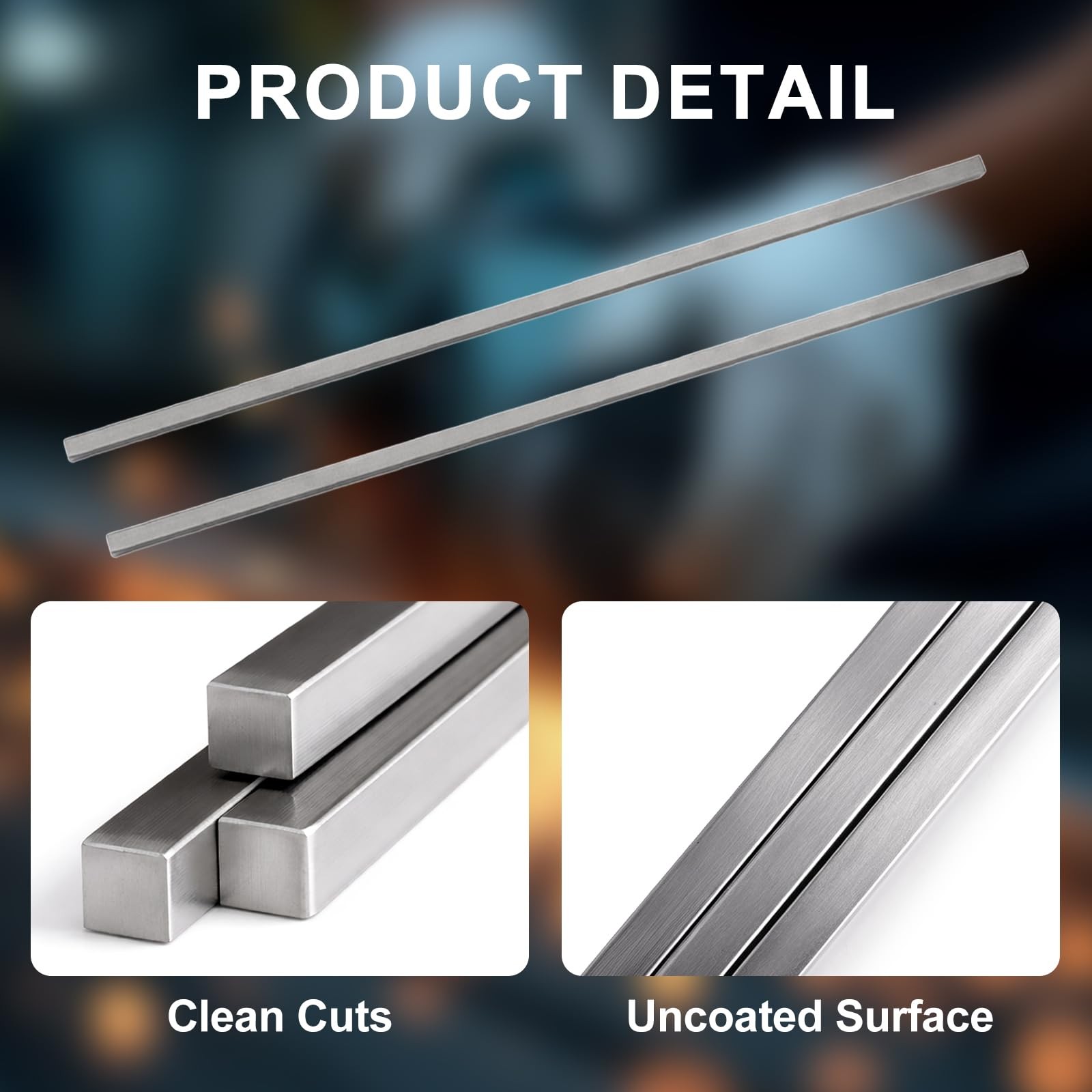3PCS 1/4“x1/4”Square Steel Bar, Metal Bars Key Stock, Cold-Drawn Stainless St…
