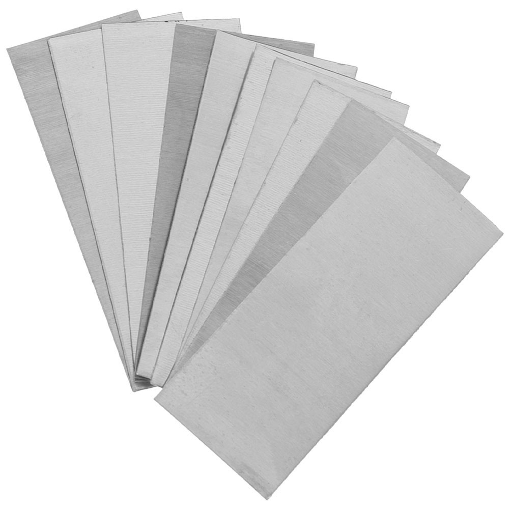 12Pcs Reusable Zinc Anode Sheets Silver Metal Plates for Electroplating Use