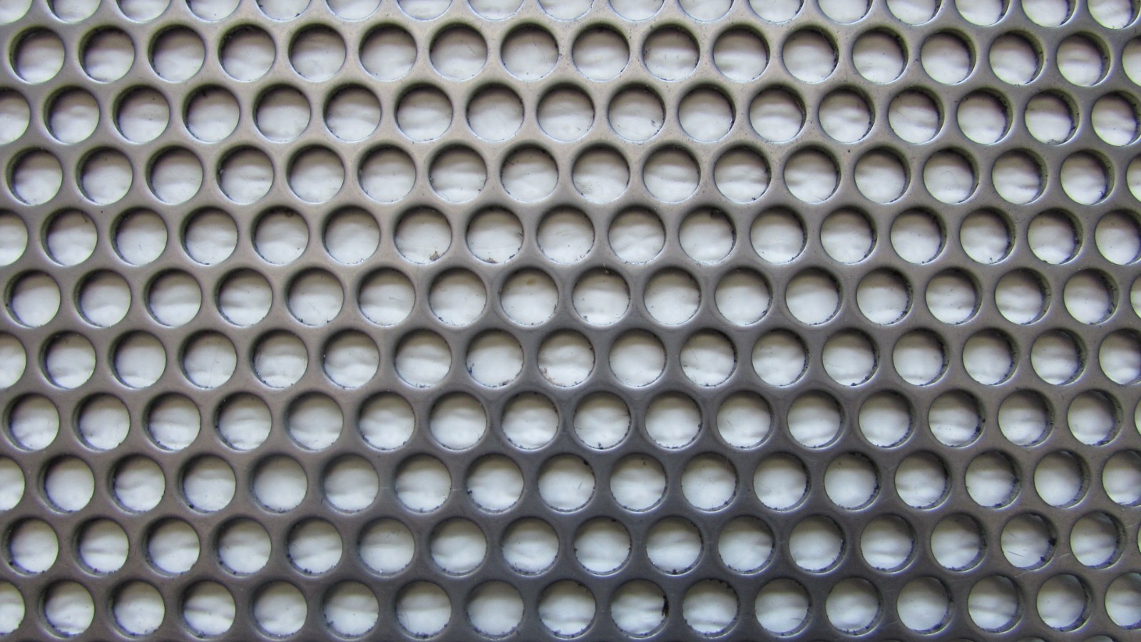 1/4″HOLES ON 5/16″CENTER–16 GA.-STAINLESS PERFORATED SHEET- -5″ X 12″