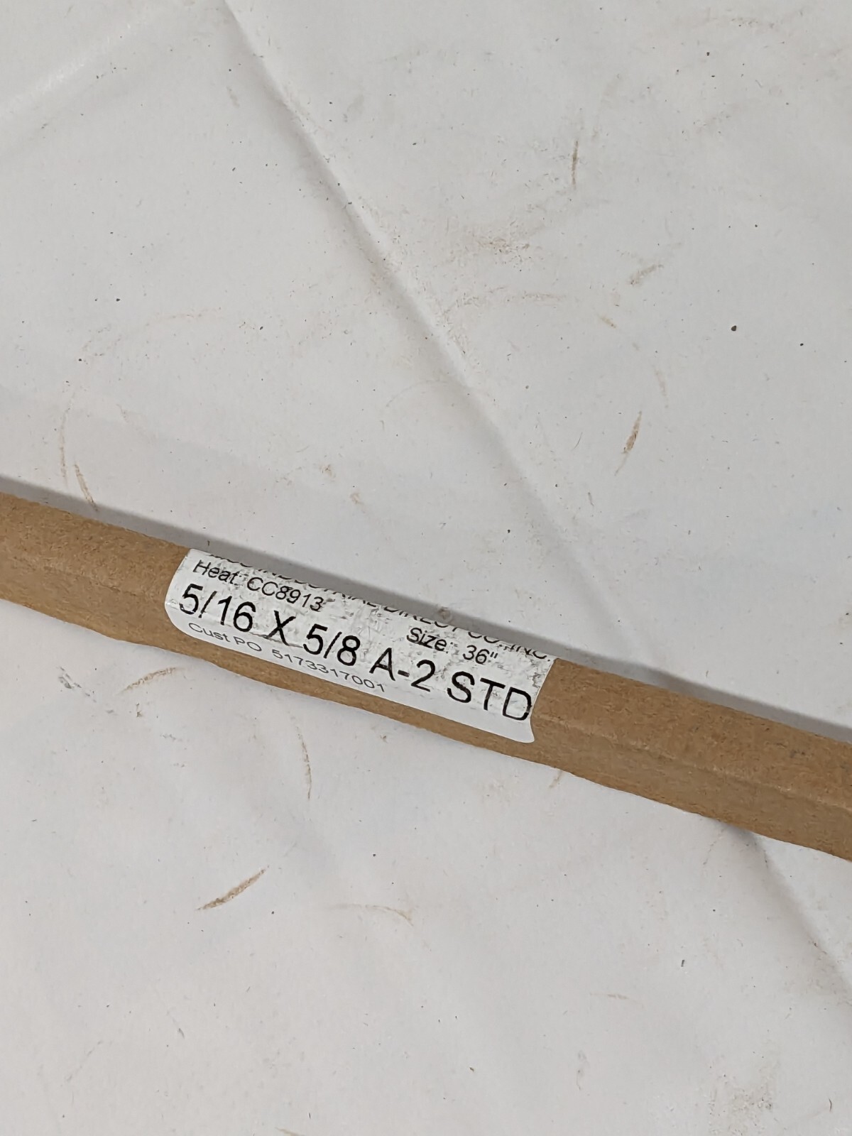 A2 Air-Hardening Flat Stock: 5/16″ Thick, 5/8″ Wide, 36″ Long 85999696
