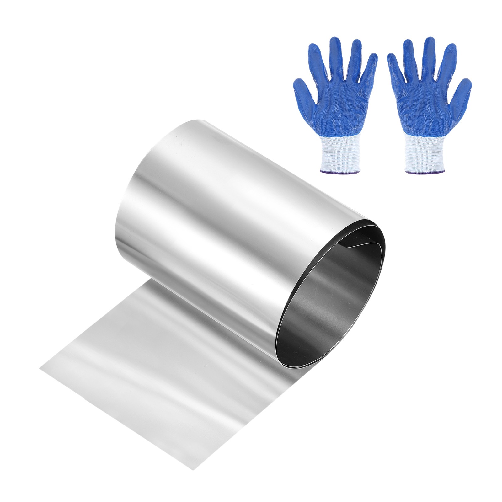 304 Stainless Steel Foil Roll 0.3mm x 100mm x 1m Metal Strip Sheet, Silver Tone