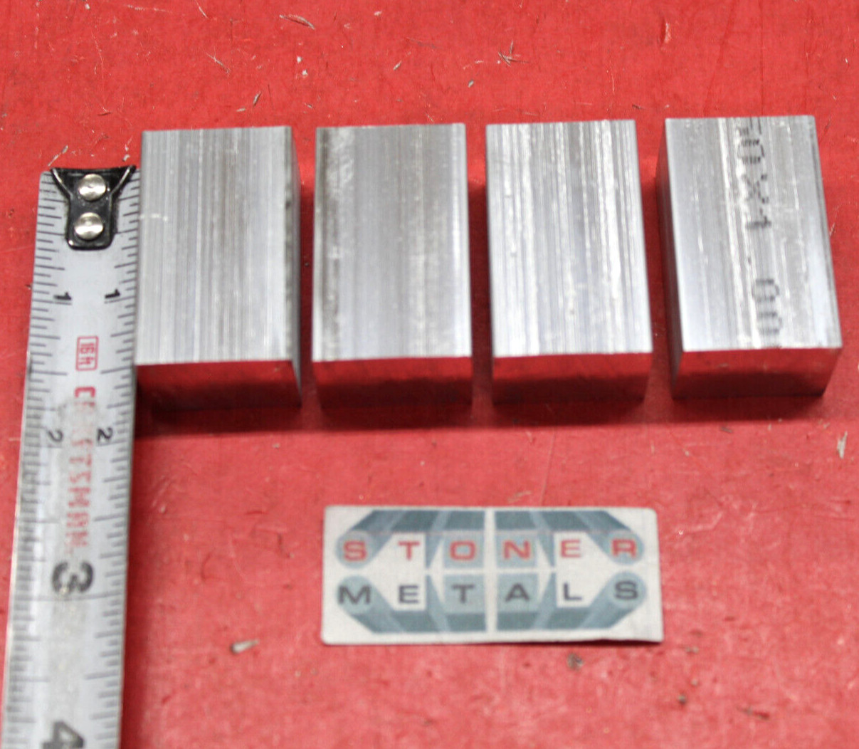 4 Pieces 3/4″ X 1″ ALUMINUM 6061 T6 FLAT BAR 1.66″ long Solid Extruded Stock PC