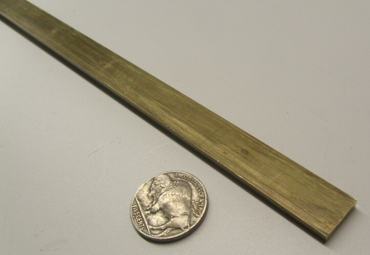 385 Brass Flat Bar 1/8″ Thick x 1/2″ Wide x 4 Foot Length