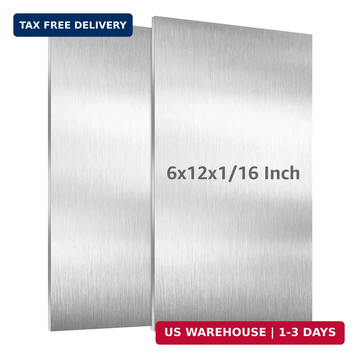 2 Pack 6061 T651 Aluminum Sheet Metal 6″ x 12″ x 1/16″ (0.06″) Rectangl