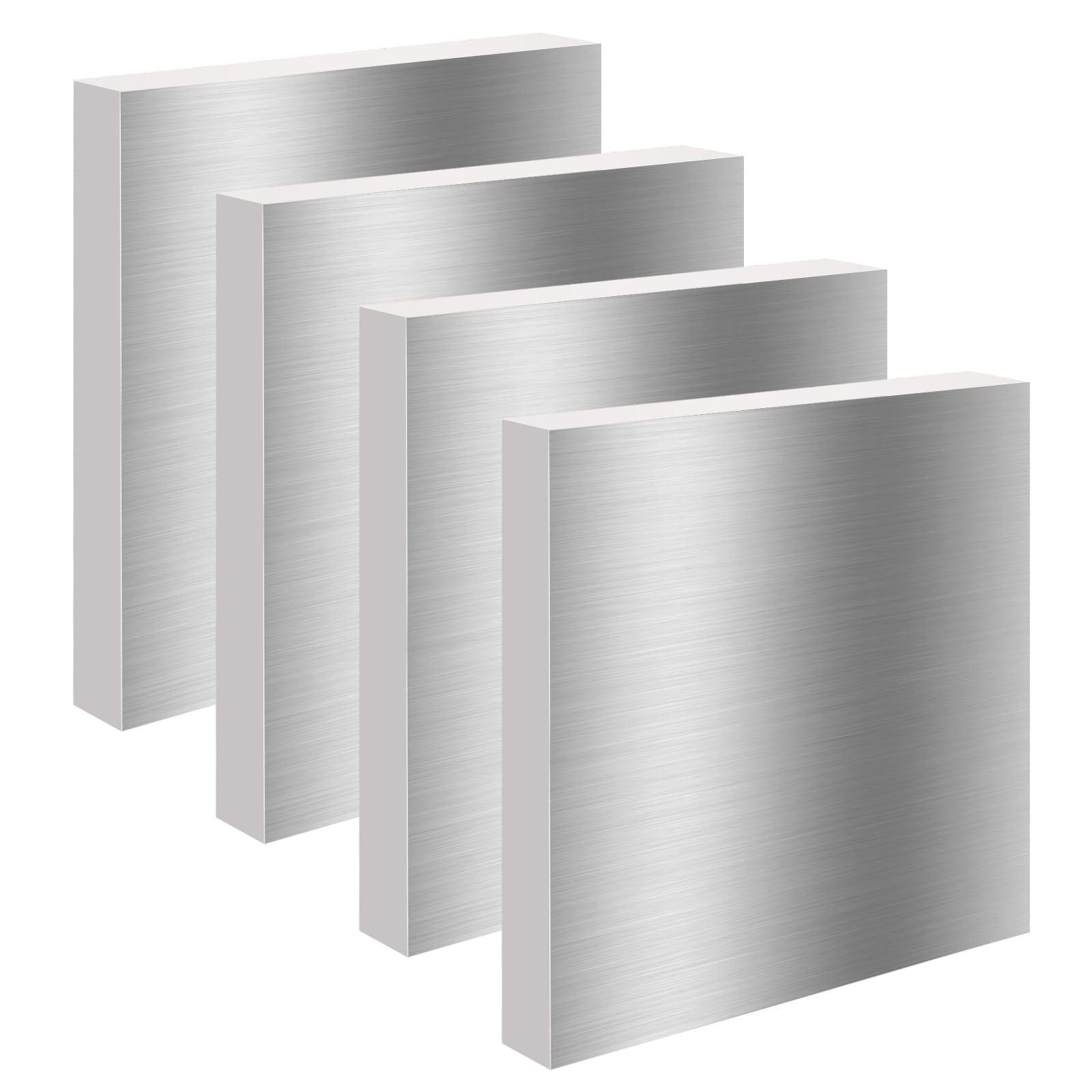 4pcs 4 X 4 X 1/2 0.47 Inch Aluminum Plate Aluminum Metal Sheet 6061 Aluminum