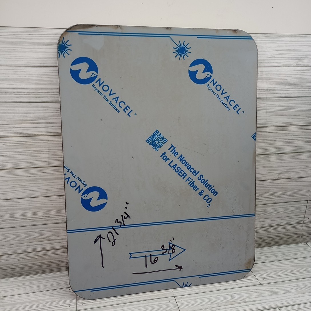 1/8″ 5052 Aluminum Sheet Plate 16.375″ X 21.75″ .125 W/ Vinyl Flat stock. 1 PC