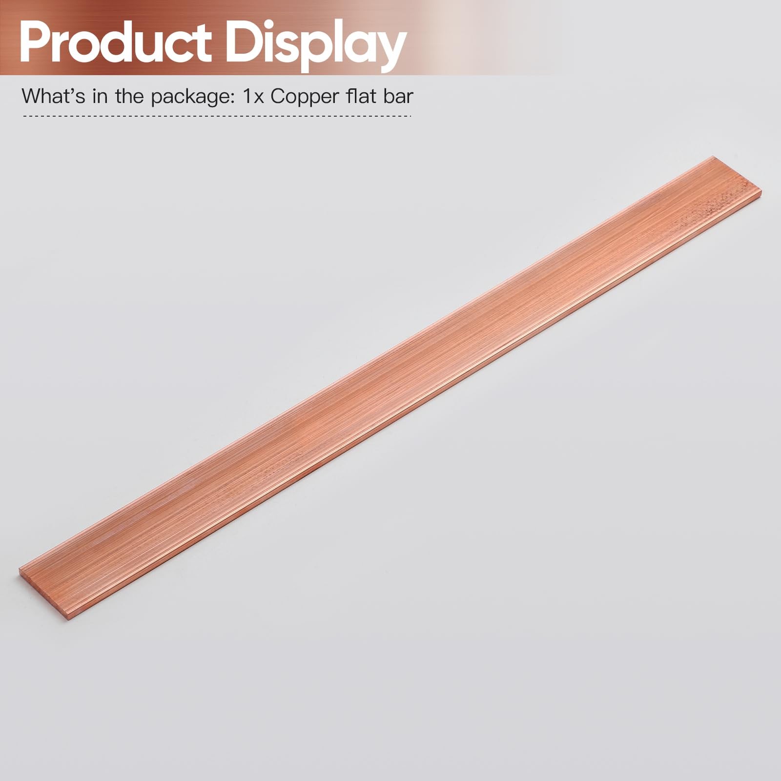 Copper Flat Bar 1/8 Inch 1/8″ x 1″ x 12″ C11 Solid 99.9% Copper for DIY