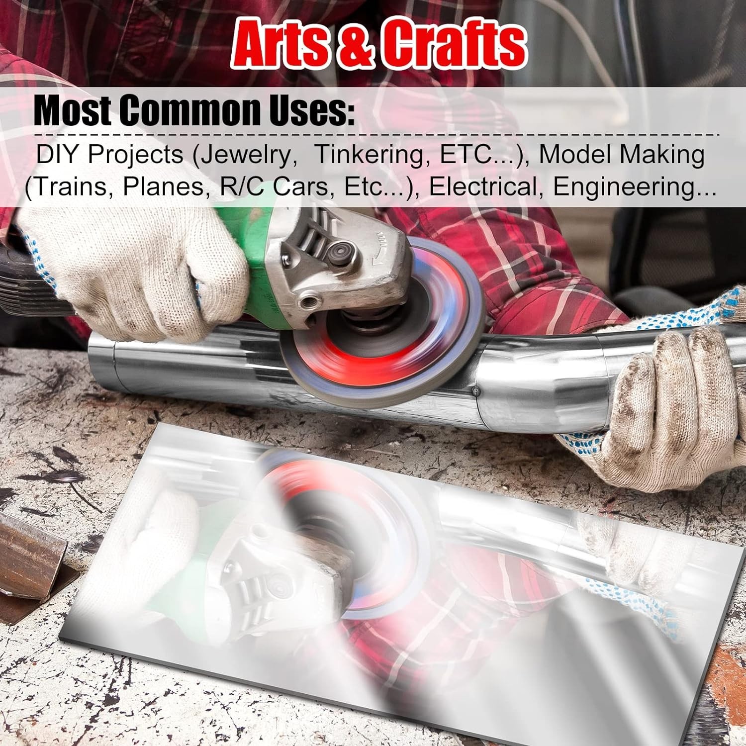 Versatile 304 Stainless Steel Craft Sheets – 4 Pcs Non-Magnetic Metal 12×6 Inch
