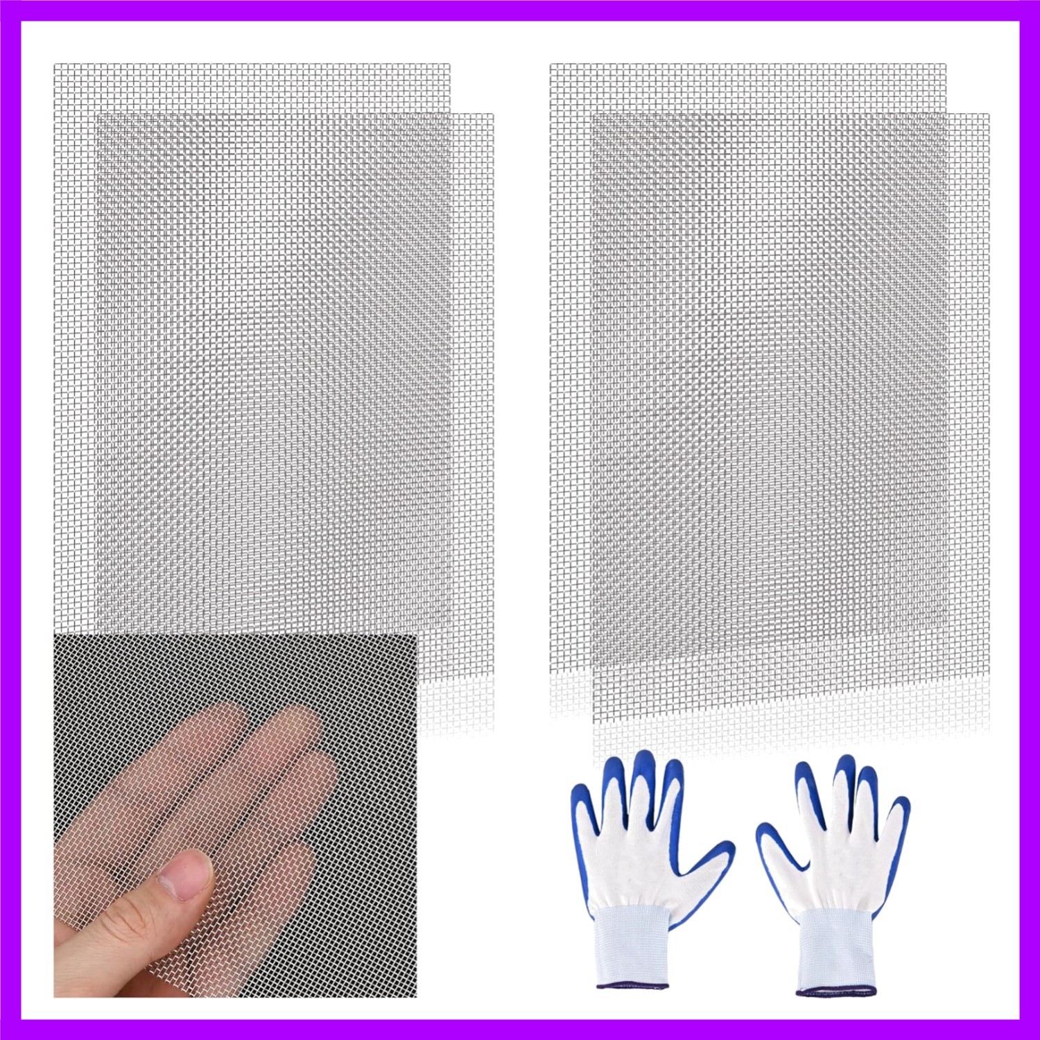 4 Pcs 13×9 33cmx23cm 20 Mesh 304 Stainless Steel Wire Mesh Sheet, Rustproof M…
