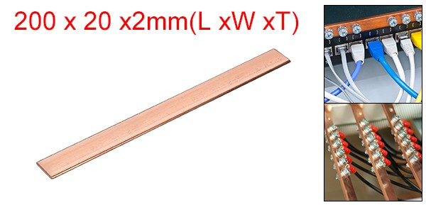 Copper Flat Bar, 0.08″ Thickness x 0.79″ Width x 7.87″ Length Copper Bar Stock
